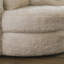 Fauteuil d'appoint pivotant Rane, chenille, forme de tonneau, bois massif-108208159