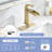Brushed Gold Waterfall Bathroom Faucet With Pop-Up Drain And Deck Plate - Single Handle Bathroom Faucet-126728666