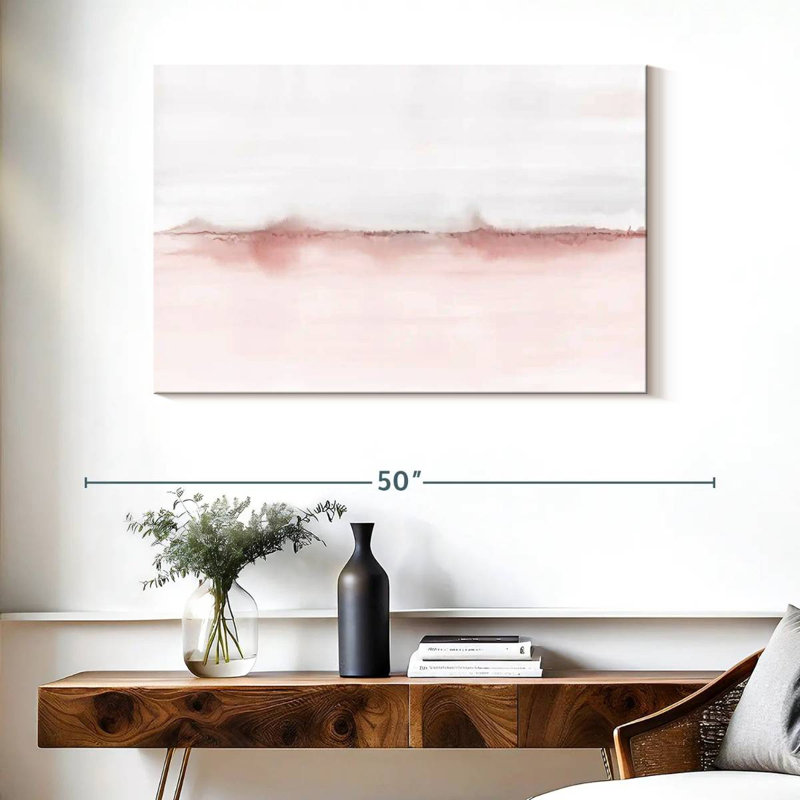 Avery aquarelle paysage VI rosé gris III, H 26 po x l 39 po