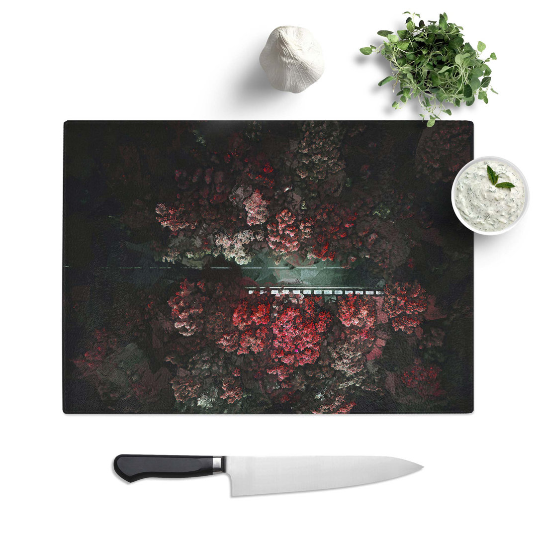 Glass Driving Through The Forest in Abstract Chopping Board