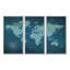 «Slate World Map II», reproduction de photo sur toile 3 pièces-915572631-879783129