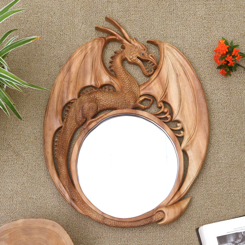 Barrister Wood Flat Wall Mirror