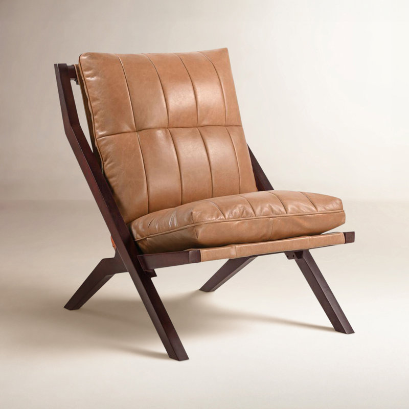 Fauteuil d'appoint Preston brun clair, Tanné