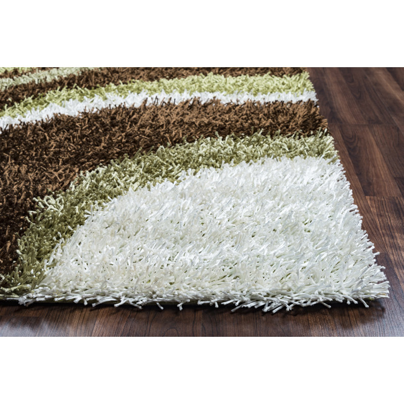 Tapis vert touffeté à la main, Rectangle 5 pi x 7 pi