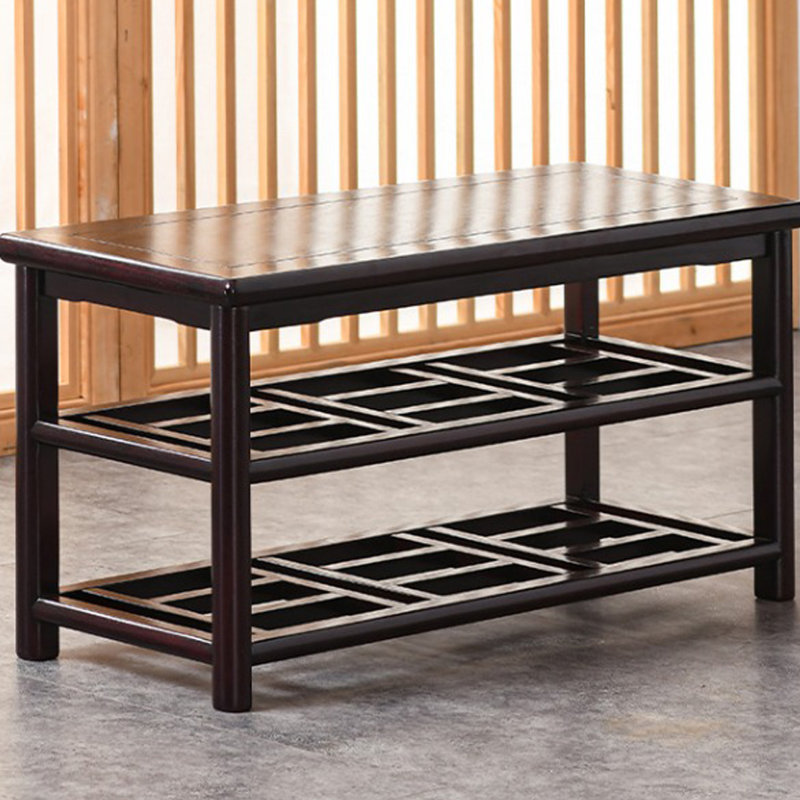 Banc de rangement pour chaussures en bois massif 8 paires