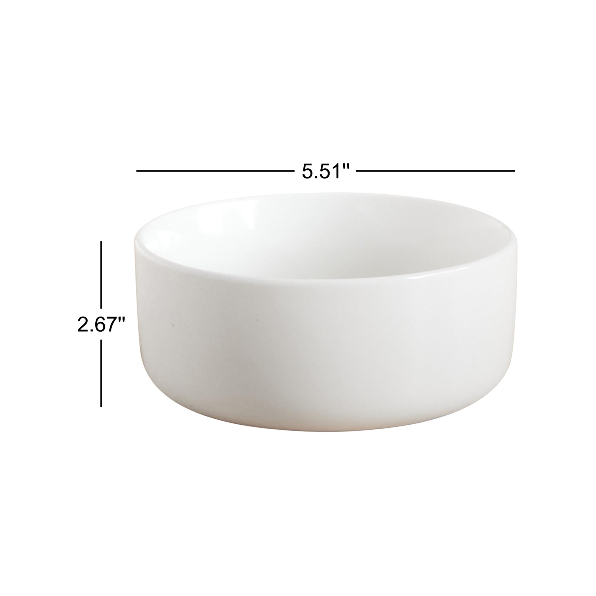 Izie Straight Lip Stoneware Cereal Bowl, White