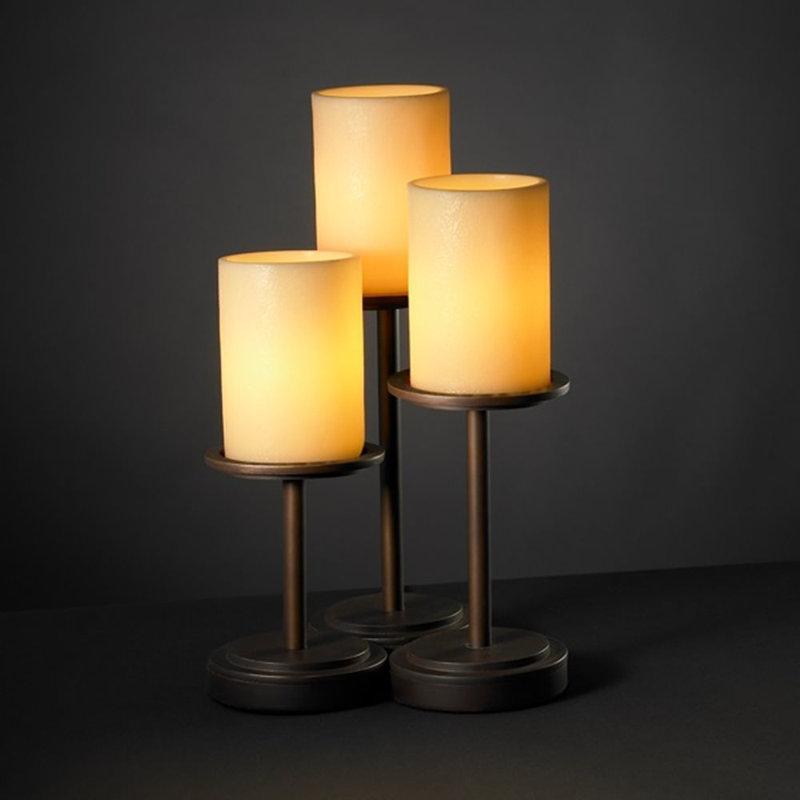 Burdette Metal Table Lamp, Amber, Dark Bronze