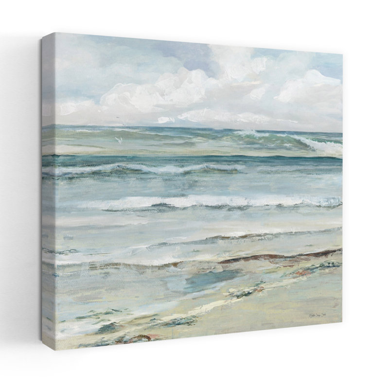 Beauté côtière à la plage avec art côtier, H 36 po x l 36 po