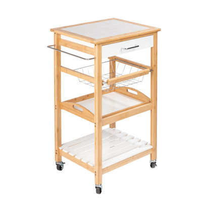 Finja Wood Kitchen Cart