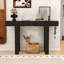 Console rustique en bois avec tiroir, prise de courant-818023175