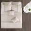 Édredon 8 pièces pour grand lit - édredon brodé, microfibre, taies décoratives, lavable à la machine