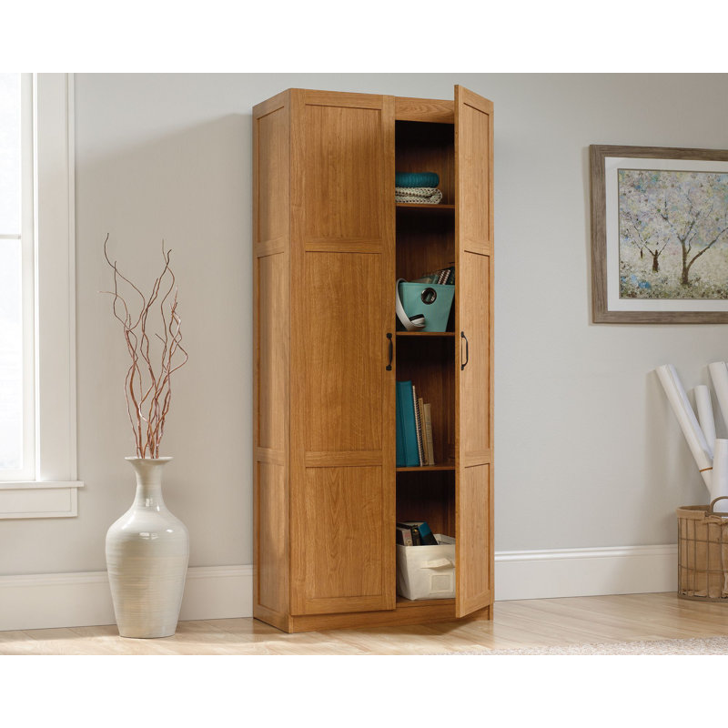 Rubik 29.685'' Wide Accent Cabinet, Brown, Black