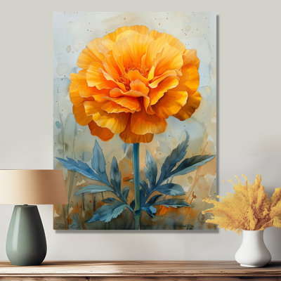 Orange, orange, matin, soleil, souci, salon, art mural