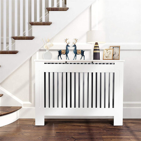 LUVODI Tall Slatted Radiator Cover Heating Heater Vertical Cabinet ...