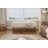 Marvela Contemporary Upholstered Linen-Blend Ottoman Bench With Solid Wood Legs And Open Storage Shelf