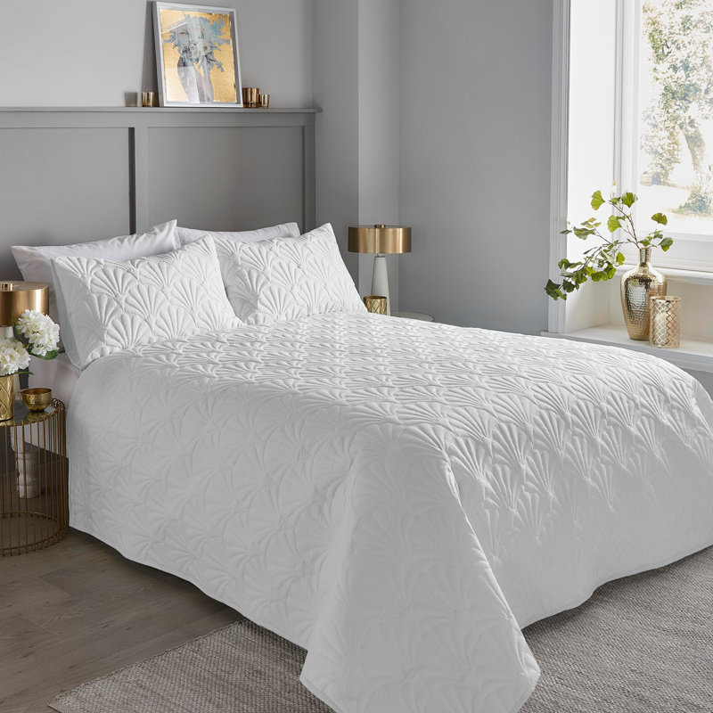 Ardelle Polyester Bedspread, 200 x 230 cm, White