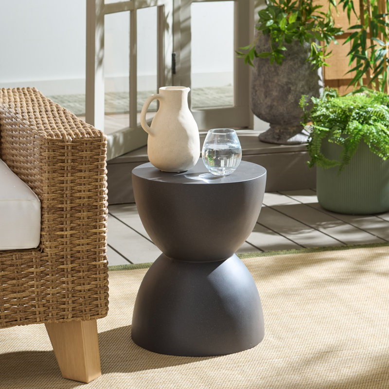 Aurielle Hourglass Accent Table, Black