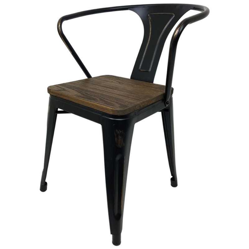 Fauteuil empilable en métal 17,5 po H
