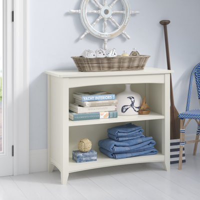 Artus Shaker Cottage Bookcase, Office Storage Organizer with Two Fixed Shelves, Coordinates with Desk and Tall Bookcase, Easy Assembly, Non-Adjustable by Lark Manor