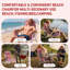 Chaise de plage pliante avec accoudoirs en bois-130044173