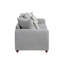 Canapé Gini, 7 coussins décoratifs, garniture cloutée, chenille grise, 82 pouces