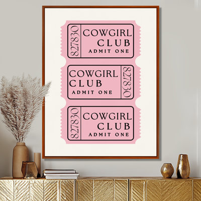 Cowgirl Club Tickets - Cowgirls Wall Art