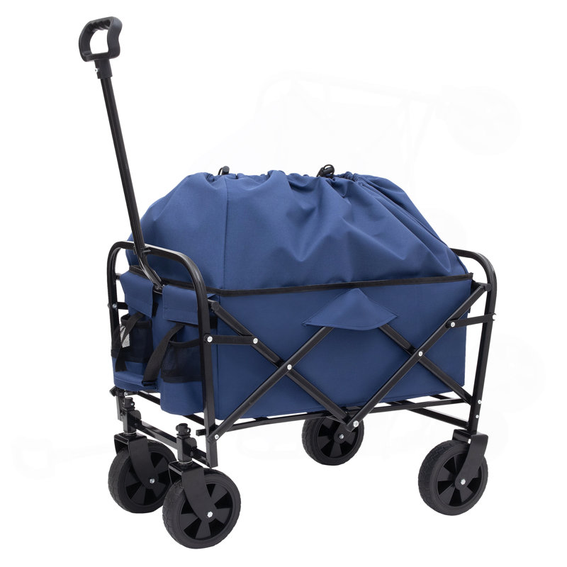 Chariot de chariot pliable Minimeetall Extention pliable et pliable, Bleu