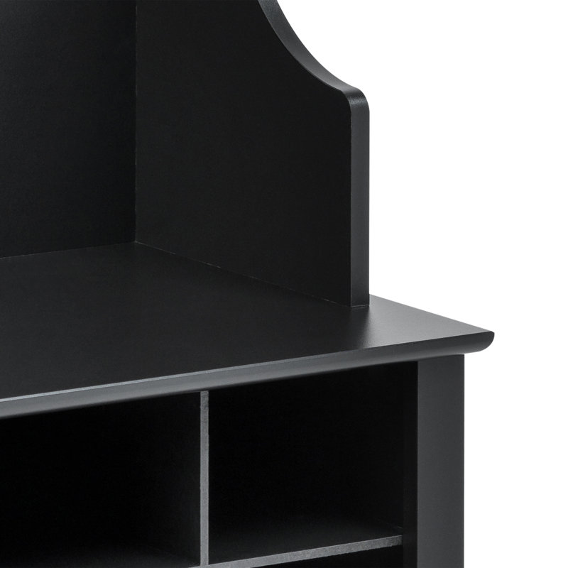 Flatiron Hall Tree 38'' Wide with Bench and Shoe Storage, Black