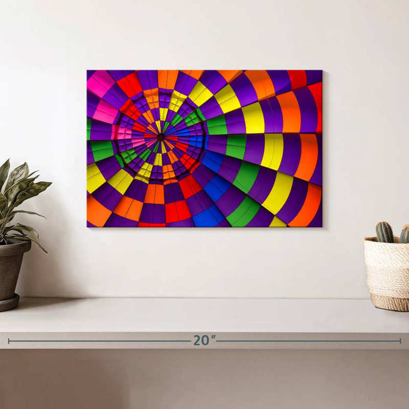Mehar Rainbow Hot Air Balloon, 8" H x 12" W