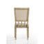 Ensemble de 2 chaises d'appoint en tissu de bois massif, 19 pouces de large, sans accoudoirs, finition naturelle vieillie, pour la salle à manger