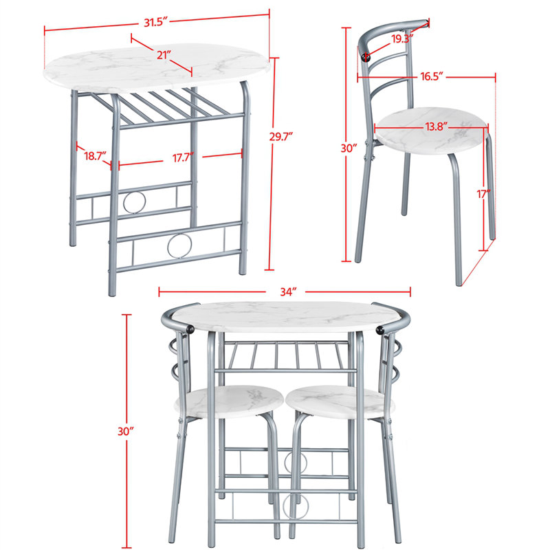 Ensemble repas pour 2 personnes Kokoruda, Blanc / argent / noir