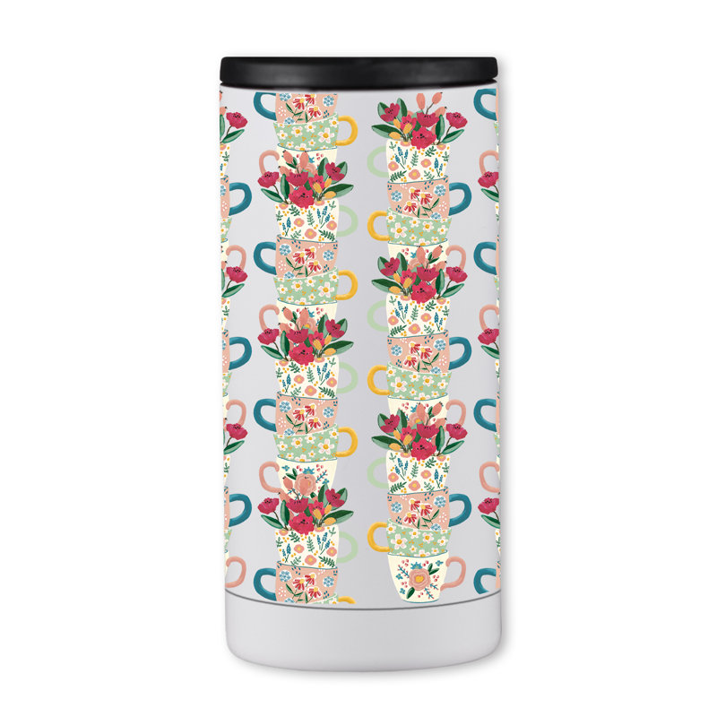 Stacked Teacup Pattern 12 oz. Beverage Sleeve