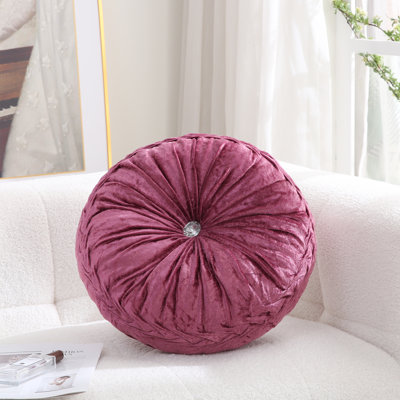 Coussin décoratif en velours 15 po Pumpkin Jewel