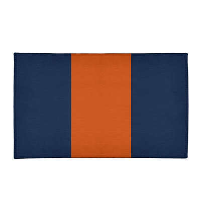 Tapis orange/bleu