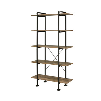Bibliothèque à 5 tablettes Rustic Oak