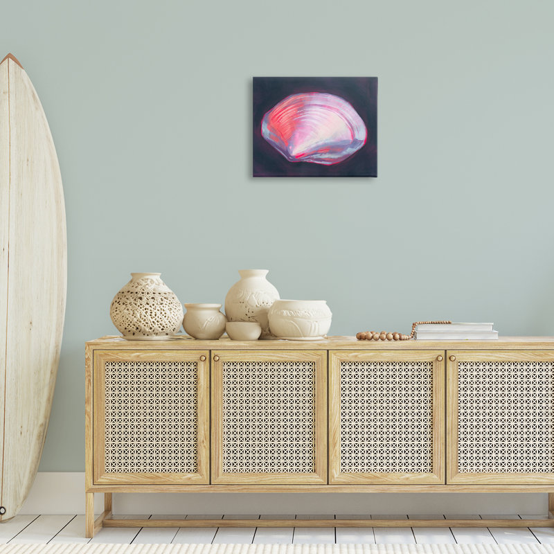 «Pink Clam on Black» par Grace Popp, H 16 po x l 20 po