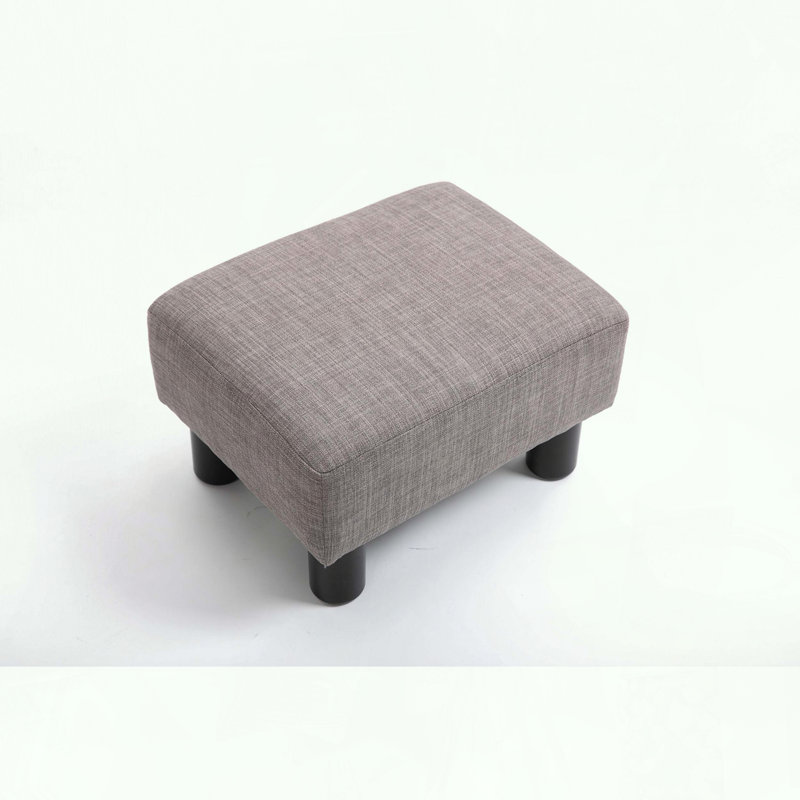 Repose-pieds cubique avec tissu en lin et conception légère