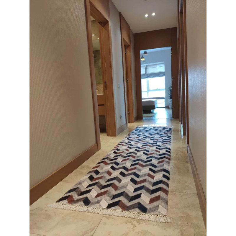 Tapis Masanao avec envers antidérapant, Tapis de couloir 5 pi 3 po x 16 pi 5 po