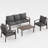 All-Weather Outdoor Sofa Set Patio Coversation Set For 5 Seating-2140054867-2140054876