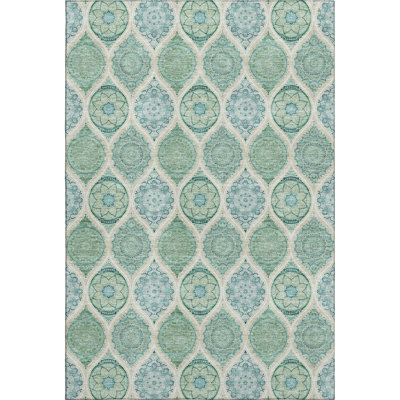 Premium Machine Washable Prisco Sage Rug