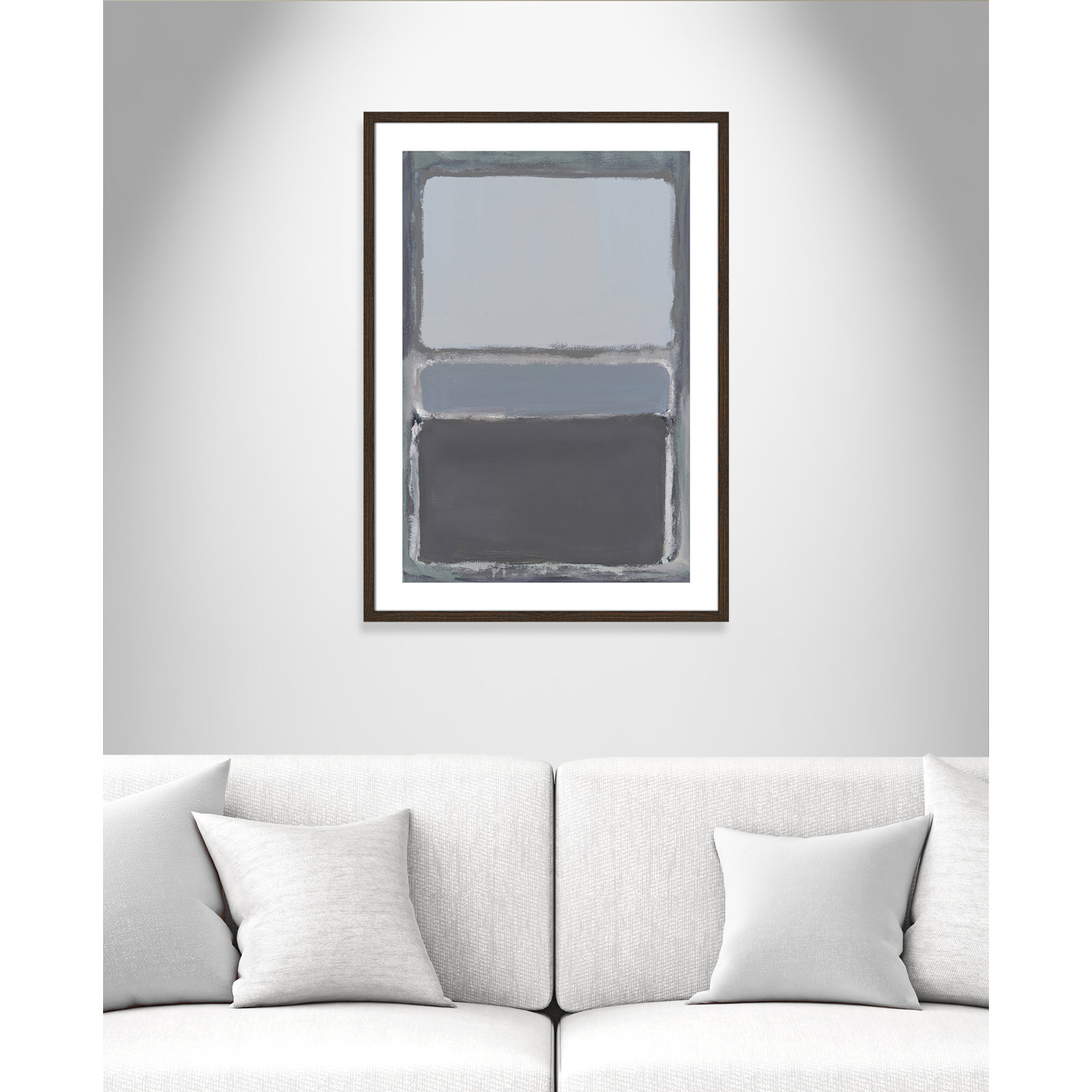 Cade "Morning Dew 2" Print by Filippo Ioco, 35.5" H x 25.5" W x 0.75" D, Walnut Wood Framed Paper