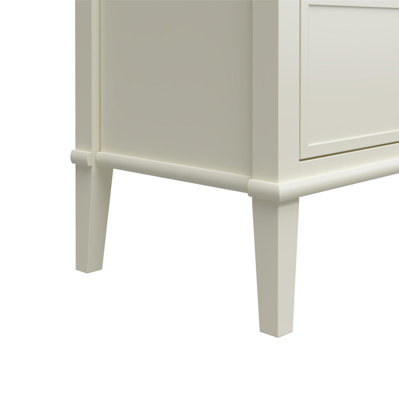 Coiscou 140cm W 6 - Drawer Chest of Drawers, White