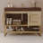 Iscari 36" Modern Vanity With Seamless Ceramic Sink & Gold Accents-124006310-124006311
