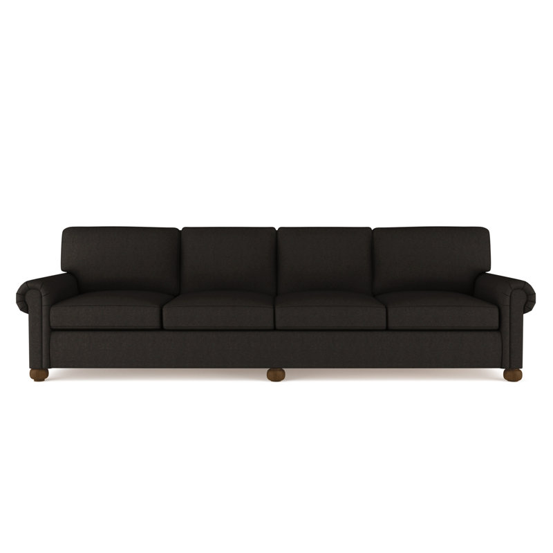 Leroy Sofa, Oyster Velvet, 36" H x 120" W x 43" D