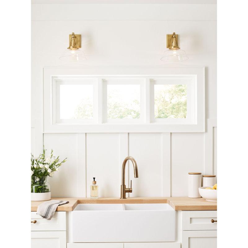 Chapman & Myers Layton 10" Sconce, White, Polished Nickel