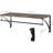 Wall Mounted Wood Shelving Unit With Metal Clothes Hanging Rod And Floating Display Shelf For Home Or Retail Storage