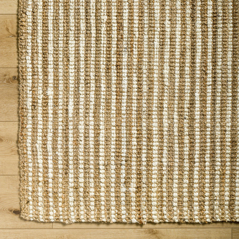 Berthalee Natural Fibers Striped Indoor Rug, Square 8'