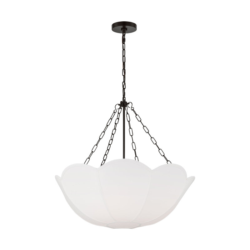 Stassi 4-Light Chandelier, Aged Iron, 3 Lights, 23.75" H x 24" W x 24" D