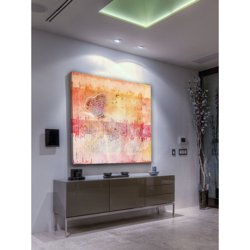 « papillon » par parvez taj,-impression sur toile tendue, H 32 po x l 32 po