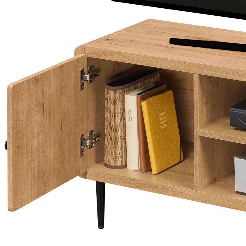 Meuble télé de style Mid-Century pour téléviseur de 60 po ou moins